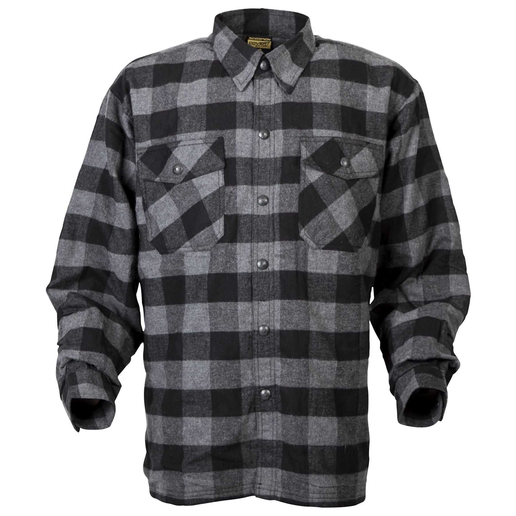 FLANNEL KEVLAR RIDING SHIRT GREEN-BLACK